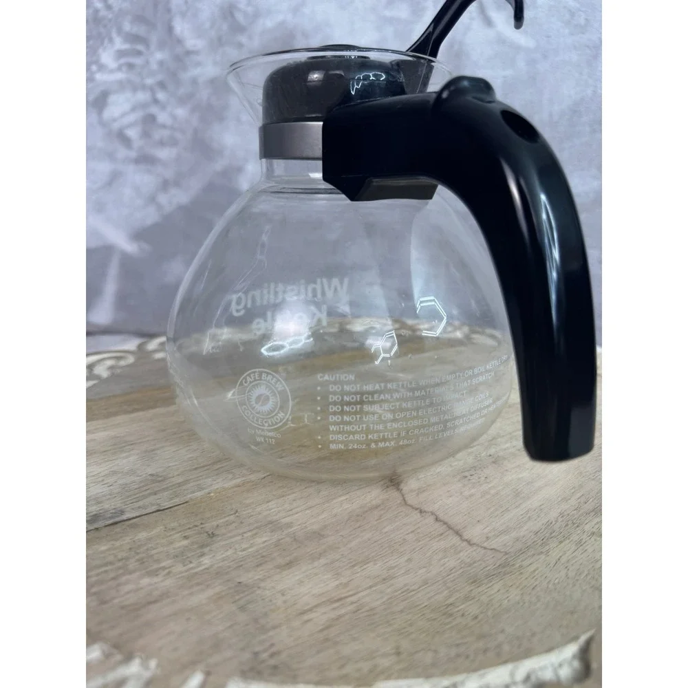 Glass‎ Whistling Kettle 24oz Min Cafe Brew Collection Pour Over Coffee
